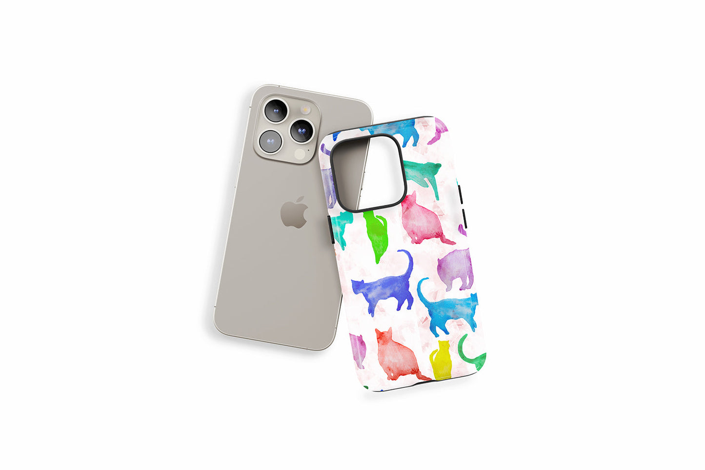 An example of our Magsafe compatible phone case with our Abstract Cats design