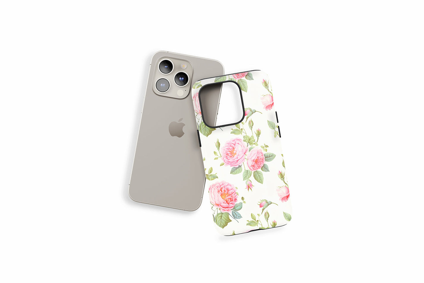 An example of our Magsafe compatible phone case with our Englsh Rose design