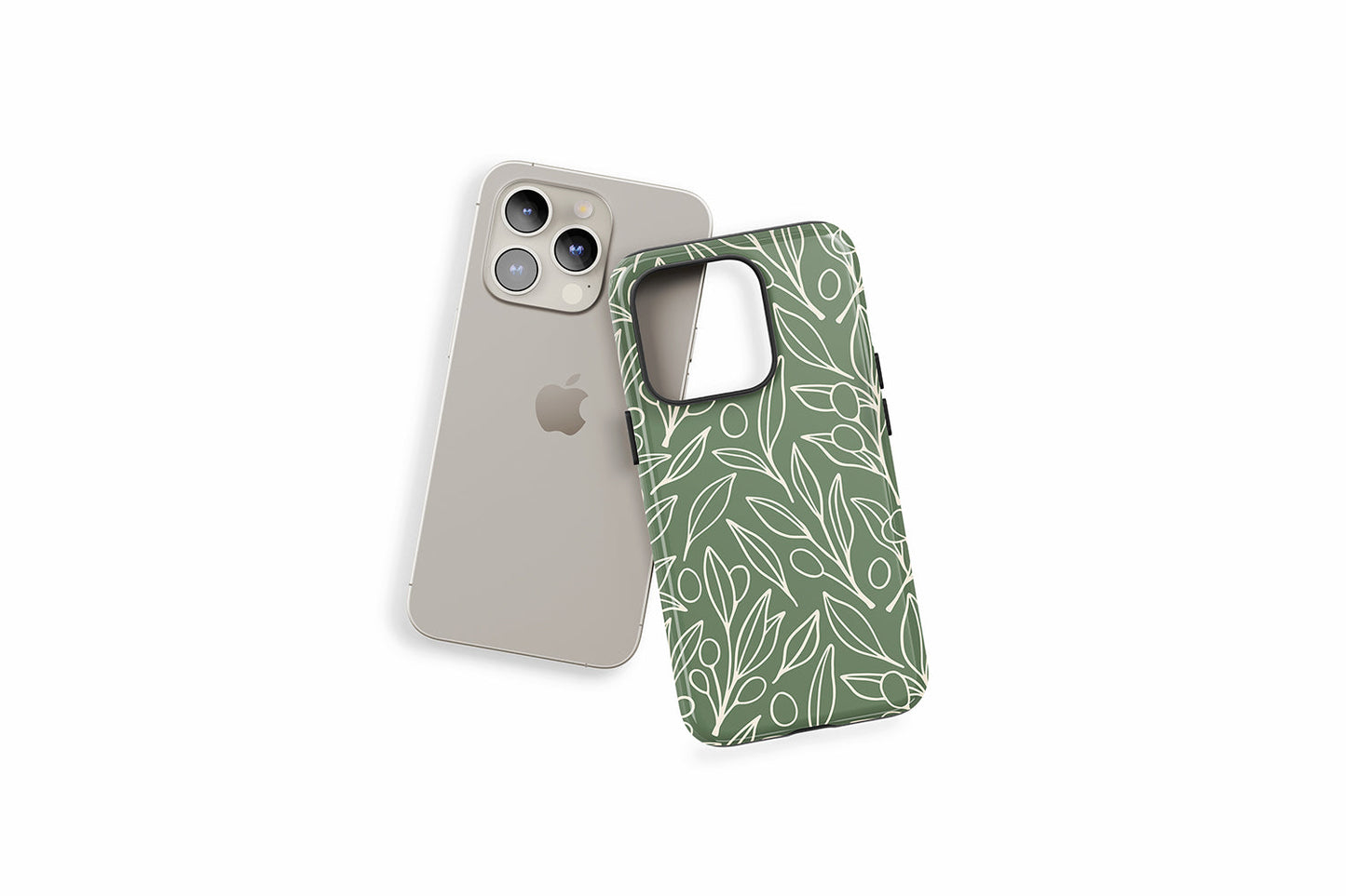 An example of our Magsafe compatible phone case with our Olive Leaf design