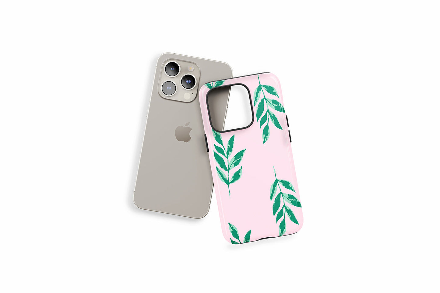 An example of our Magsafe compatible phone case with our Palm Leaf design