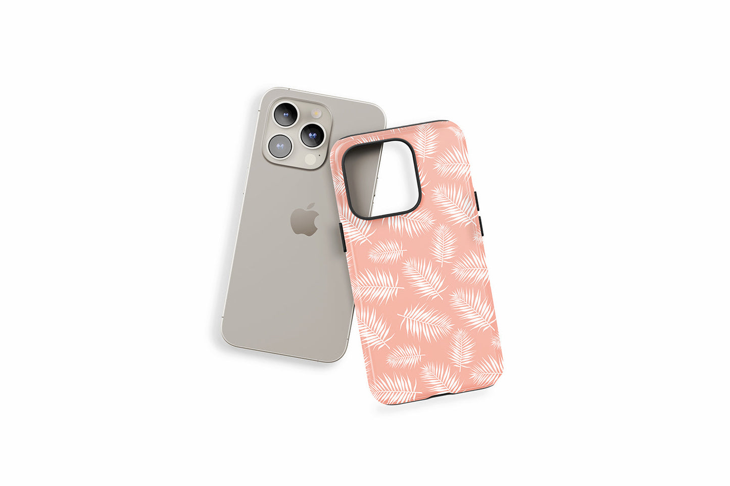 An example of our Magsafe compatible phone case with our Pink Leaf design