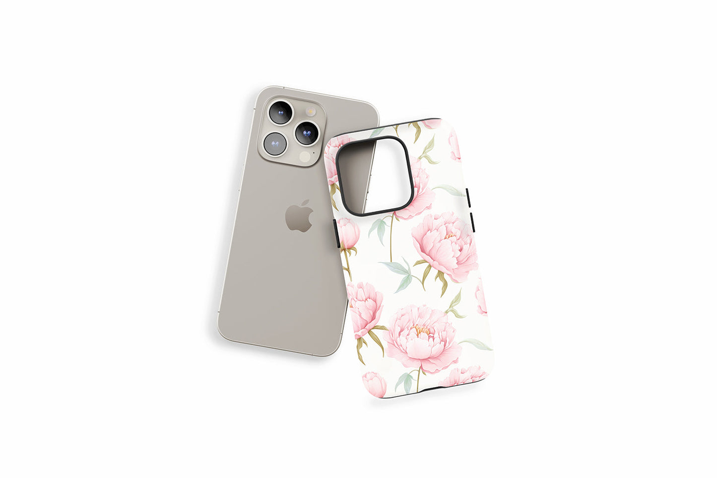 An example of our Magsafe compatible phone case with our Pretty Peony design