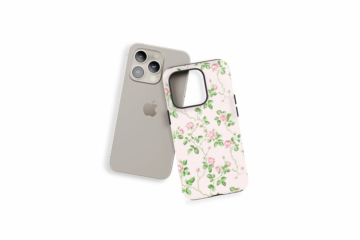 An example of our Magsafe compatible phone case with our Rose Bush design