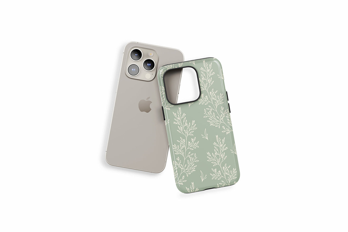 An example of our Magsafe compatible phone case with our Soft Green design