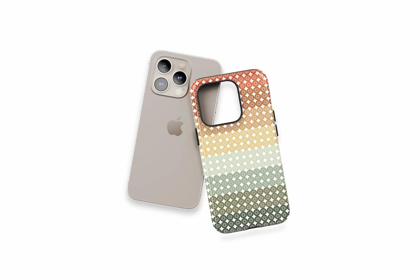 An example of our Magsafe compatible phone case with our Gradient Floral Stripe design