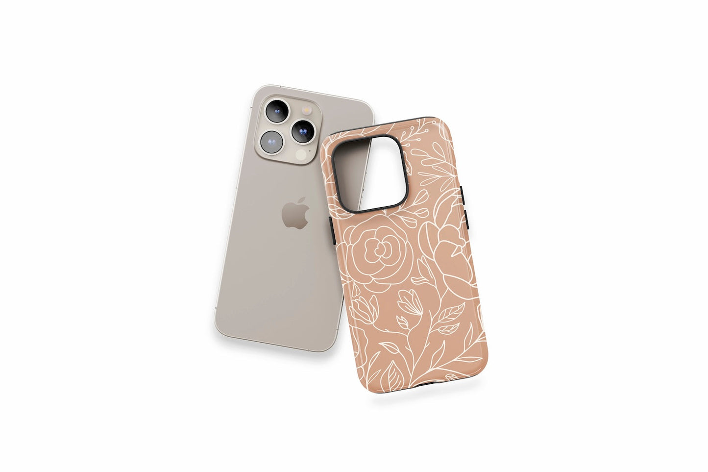 An example of our Magsafe compatible phone case with our Linear Floral design