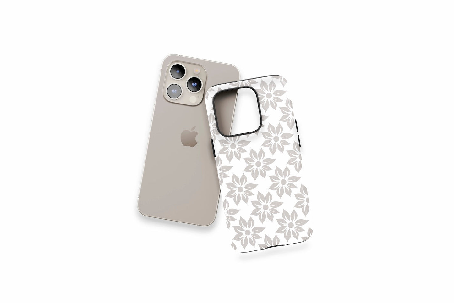 An example of our Magsafe compatible phone case with our Neutral Bloom design