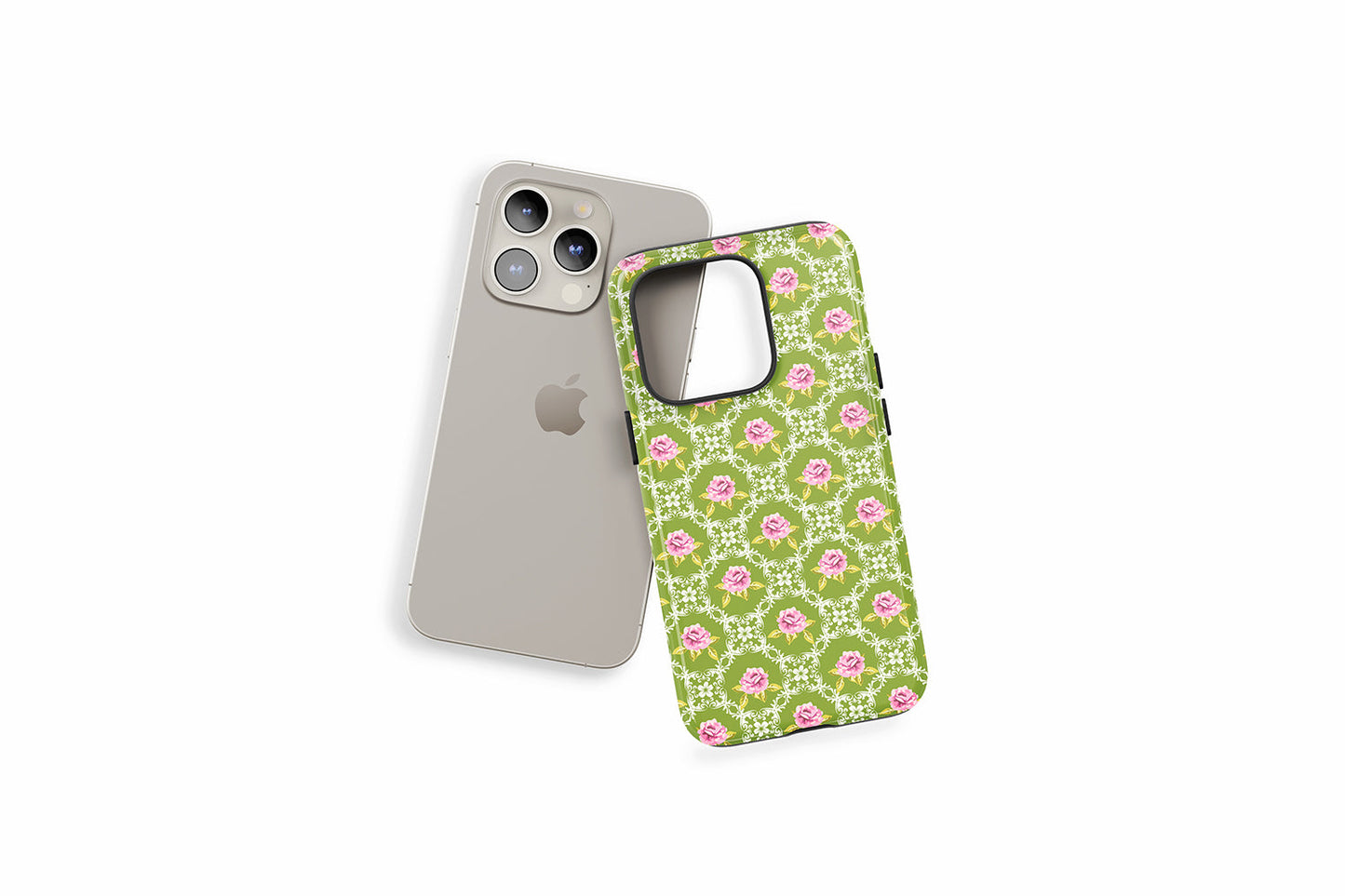 An example of our Magsafe compatible phone case with our Rose Frame design