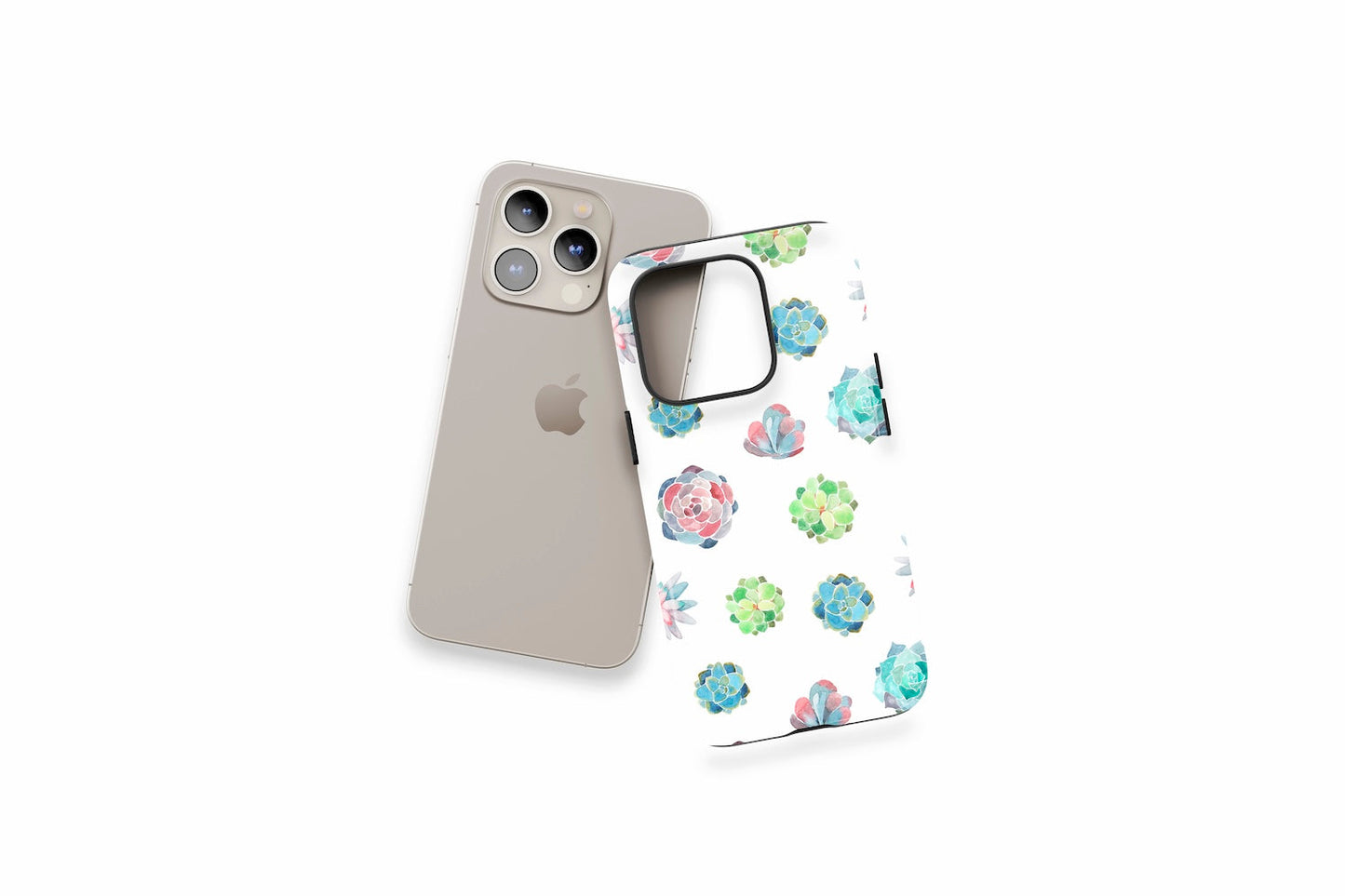 An example of our Magsafe compatible phone case with our Succulents design