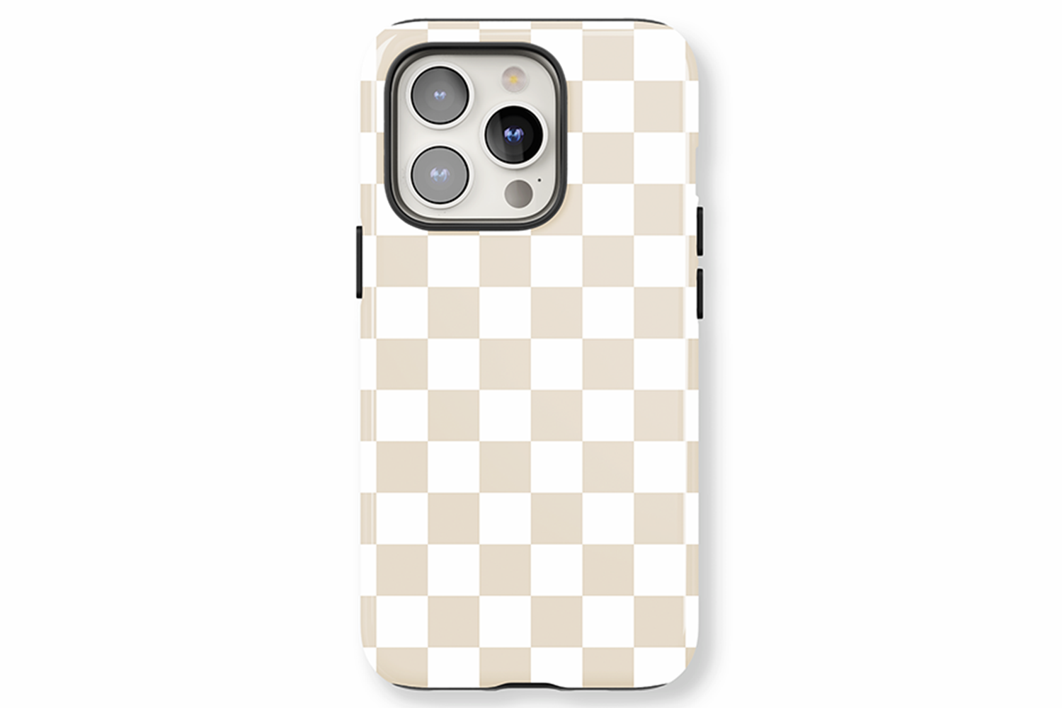 Neutral Checkerboard phone case