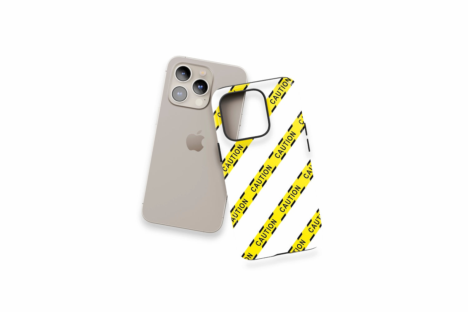 An example of our Magsafe compatible phone case with our Caution design