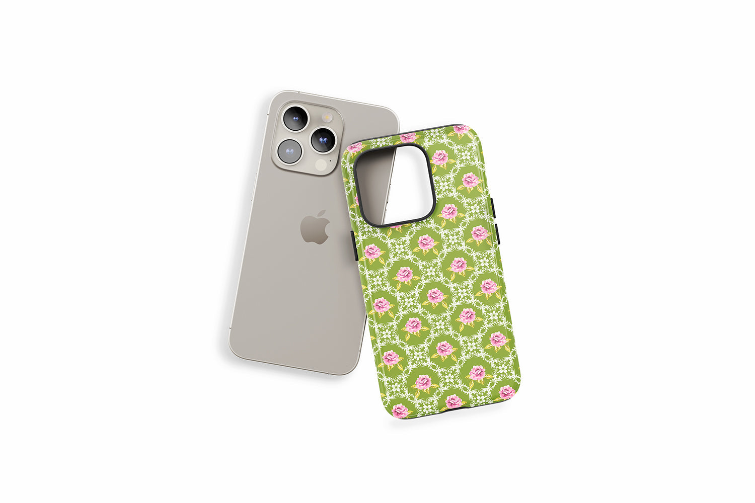 An example of our Magsafe compatible phone case with our Rose Frame design