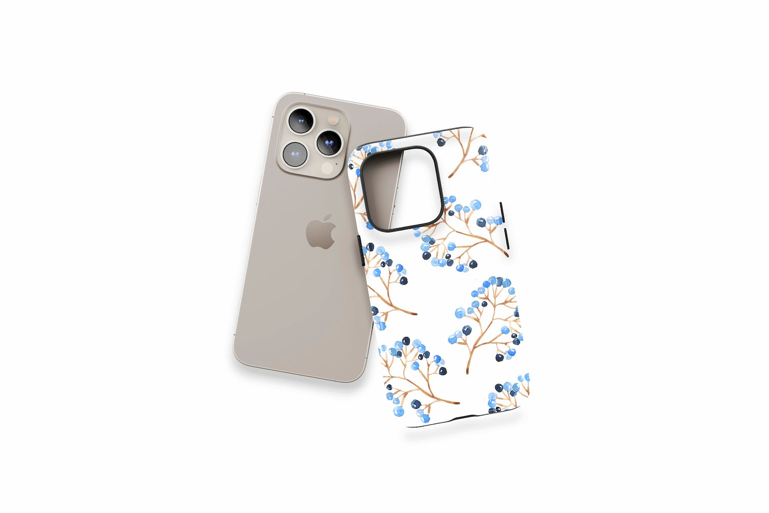 An example of our Magsafe compatible phone case with our Wild Berries design